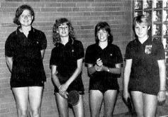 Meister der Mädelkreisliga 1985/86 Aufstieg in die Bezirksliga. B. Sparenberg, S. Hilker, E. Röwekamp, N. Guthoff.